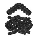 M METERXITY 25パック ドリップ灌漑バーブ継手 3/8"エルボスチューブコネクタプラスチックカップリング灌漑部品 ガーデン/温室/水槽/花ポット用 ドリップパイプアクセサリー