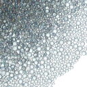 PATIKIL 1-3 mm ミニガラスバブルビーズ 200g 小さな虹色ビーズ 穴なし 水滴ボール DIYクラフト ネイルアート レジン フィラー用 グレー