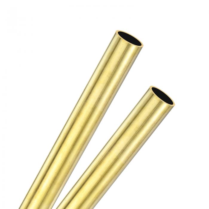 M METERXITY 2パック 200mm 真鍮丸管 外径12mm 壁厚1mm H62 真鍮シームレスチューブ 建設/機械加工/DIY..