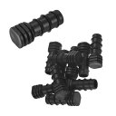 M METERXITY 10パック ドリップ灌漑バーブ継手 1/2"エンドプラグチュービングコネクタプラスチックカップリング ガーデン/温室/水槽/花ポット用 灌漑部品 ドリップパイプアクセサリー