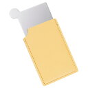 uxcell ポケットミラー ステンレススチール製 コンパクトメイクアップミラー レザーケース付き 女性 財布 ギフト用 旅行用(イエロー 2.5 x 3.66...