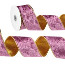 PATIKIL リボン ベロア ベルベット 6.3 cm x 9 M シングルフェイス ギフトラッピング 手芸 ラッピング クリスマスツリー デコレーション ダークパープル