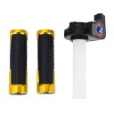 TUCKBOLD 7/8インチ(22mm)15/16インチ(24mm)オートバイハンドグリップカバーキット アルミニウム合金ゴム製ハンドルバーアクセルグリップ ...