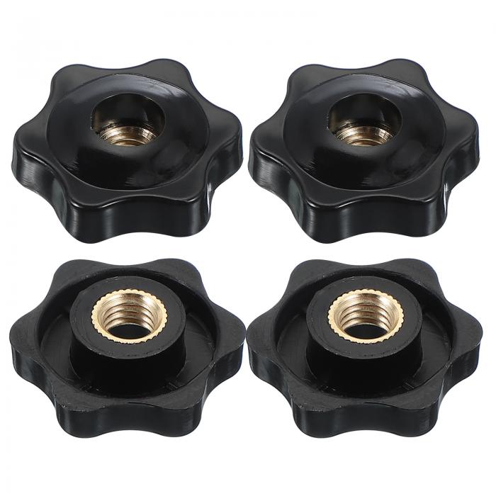 PATIKIL M8×32mm スルーホール ノブナット スクリュー、4個 ブ ラス スクリューオン ...