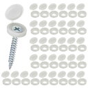 M METERXITY 100個入り プラスチック製ヒンジ付きねじカバーキャップ 5mm シャッタースクリューとキャップ 折りたたみスナップワッシャーカバー ワッシャーフリップ保護カバーM3 M4 M5スクリューヘッド【ライトグレー】