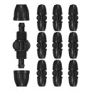 M METERXITY 10パック ドリップ灌漑用バーブ ロックフィッティング 3/8"チューブコネクター プラスチックカップリング 温室/水族館/庭 散水システム用 ドリップ灌漑部品