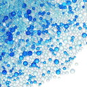 PATIKIL 1-3 mm ミニガラスバブルビーズ 200g 小さな虹色ビーズ 穴なし 水滴ボール DIYクラフト ネイルアート レジン フィラー用 ブルーシ...
