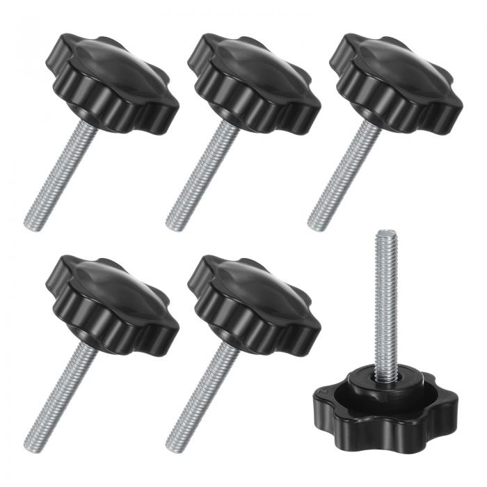 M METERXITY スタークランプノブ 6個パック M6x40mm 雄ねじ手締めネジ 機械/電子機器/家具/傘ベース用 ..