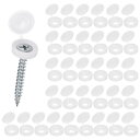M METERXITY 100個入り プラスチック製ヒンジ付きねじカバーキャップ 4mm シャッタースクリューとキャップ 折りたたみスナップワッシャーカバー ワッシャーフリップ保護カバーM3 M4 M5スクリューヘッド【ホワイト】