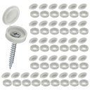 M METERXITY 100個入り プラスチック製ヒンジ付きねじカバーキャップ 4mm シャッタースクリューとキャップ 折りたたみスナップワッシャーカバー ワッシャーフリップ保護カバーM3 M4 M5スクリューヘッド【ライトグレー】