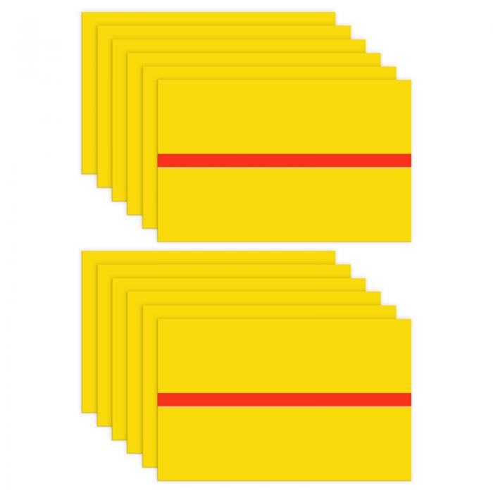 M METERXITY 12パック ダブルカラーレー ザー彫刻空白7x11" 1.3 mm厚A B Sプラスチックシート 名前プレート/ヤードサイン/レー ザーカッティング/DIY彫刻/クラフト用に彫刻された素材[イエロー/レッド]