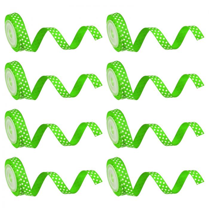 PATIKIL 40ヤード x 10 mm ファ ブリックリボン 緑とホワイト グログランリボン ギフトラッピングリボン クラフト バースデー 結婚式 フェスティバル DIY ボウ ヘアアクセサリー