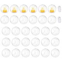 uxcell 30個 ハンギングティー ライトホルダーグローブ4.7"アクリル製リフィル可能なボール プラスチック製クリスマスオーナメントコンテナ ウェディングパーティーホームデコレーションDIY