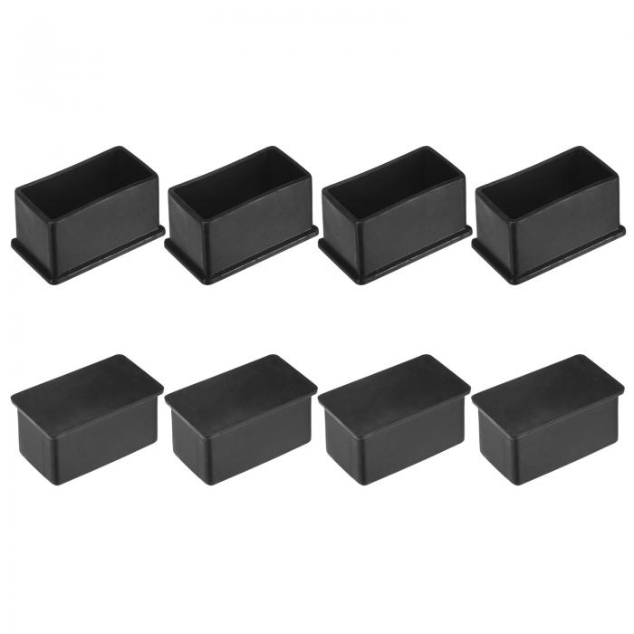 M METERXITY 8パック 長方形 椅子脚キャップ 1 x 2"（25 x 50mm）PVC製 椅子脚床保護具 椅子/テーブル/..