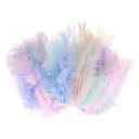 M METERXITY 100個入りサドルハックルロースターフェザー 1.6-3"/4-8cm バルク天然フワフワフェザー クラフト/ウェディング/ドリームキャッチャー/DIYクラフト装飾用【複数 色】