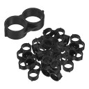 M METERXITY 20個入り ドリップ灌漑バーブ継手 3/8"チュービング用 エンドクロージャーカップリング ガーデン/温室/水槽/花鉢用 プラスチック製カップリング ドリップパイプアクセサリー
