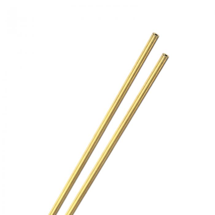 M METERXITY 2パック 300mm 真鍮丸管 外径3 mm 壁厚1mm H65 真鍮シームレスチューブ 建設/機械加工/DIY..