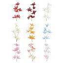 PATIKIL 蘭の造花 9個の人工花アレンジメントヘアピンヘッドドレスリース 浮きキャンドル花瓶ホームウェディングセンターピース装飾 マルチカラー