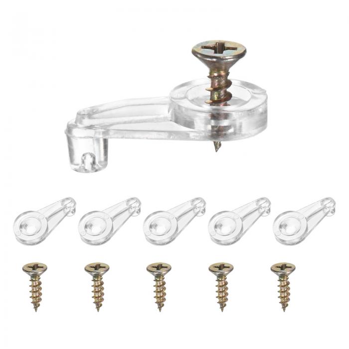 M METERXITY 50パック ガラスリテーナークリップ オフセット4mmガラスパネルリテーナークリップブ ラケ..