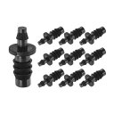 M METERXITY 10パック ドリップ灌漑バーブ継手 3/8から1/4" チューブコネクター プラスチックカップリング 温室/水族館/庭 散水システム用 ドリップ灌漑キット 部品