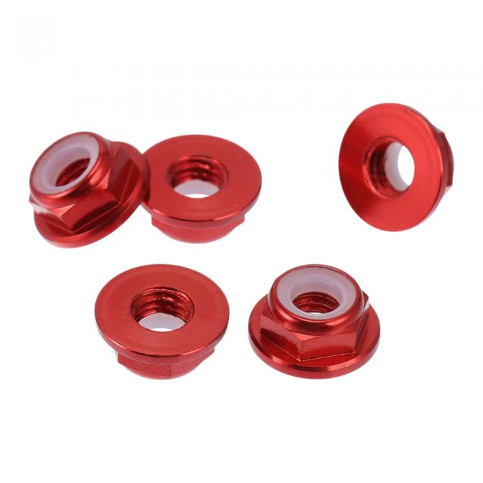 REPAIROCK 5個M5車用フランジナットアルミ合金フラット六角スレッドロックフランジナット滑り止めロッ..