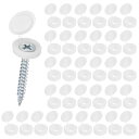 M METERXITY 100個入り プラスチック製ヒンジ付きねじカバーキャップ 3 mm シャッタースクリューとキャップ 折りたたみスナップワッシャーカバー ワッシャーフリップ保護カバーM3 M4 M5スクリューヘッド【ホワイト】