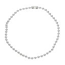 PATIKIL シルバートーン ビーズ チェーン ネックレス、チタン スチール 8mm ビーズ ボール チェーン ネックレス Y2K パンク ネックレス 女性と...