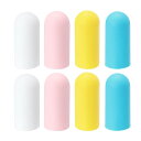 PATIKIL 旅行用のシリコン製ボトルカバー、直径1.08インチ、8個入り、防漏再利用可能な中サイズのトイレタリースリーブ、ローションシャンプーコンテナ用の旅行必需品、4色