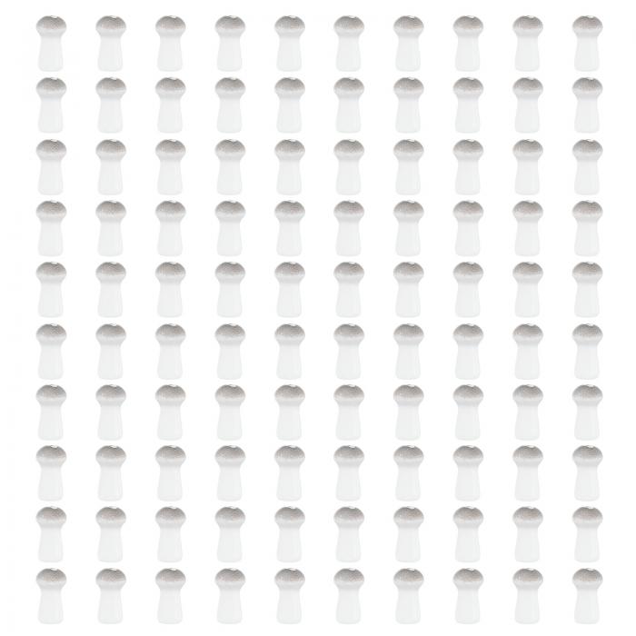 PATIKIL 8 x 4 mm かわいいキノコビーズ 200個 小さなガラスビーズバルク グレー