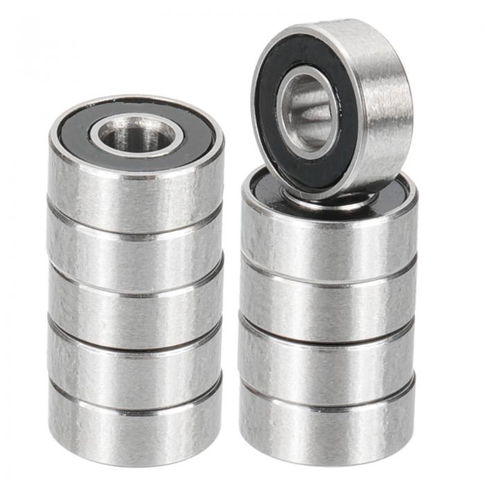 PATIKIL MR83-2RS 深溝玉軸受 3.0mm x 8mm x 3.0mm 10個パック ダブルゴムシール付きミニチュアベアリ..