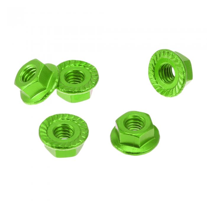 REPAIROCK 5個M4車用フランジナットアルミ合金ノブ付き六角ロックフランジナット滑り止めロックフラン..