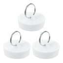 uxcell 3個 ラバーシンクプラグ バスタブドレインストッパー 1-5/8