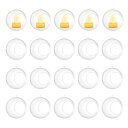 uxcell 20個 ハンギングティー ライトホルダーグローブ4"アクリル製リフィル可能なボール プラスチック製クリスマスオーナメントコンテナ ウェディングパーティーホームデコレーションDIY