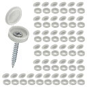 M METERXITY 200個入り プラスチック製ヒンジ付きねじカバーキャップ 4mm シャッタースクリューとキャップ 折りたたみスナップワッシャーカバー ワッシャーフリップ保護カバーM3 M4 M5スクリューヘッド【ライトグレー】