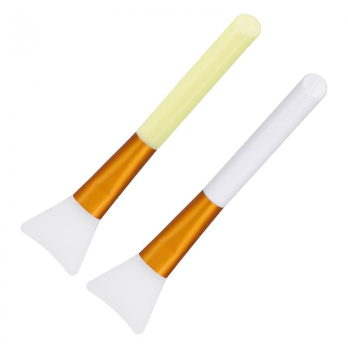 uxcell シリコンエポキシタワシホワイト イエローアプリケーターDIYタワシ エポキシ樹脂カップ製作用 2..