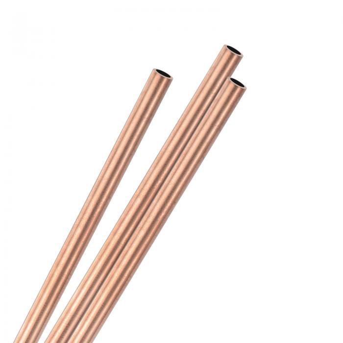 M METERXITY 300mm銅丸管 3本パック 外径4mm 肉厚0.5mm 銅シームレスチューブ 建設/機械加工/DIYクラフ..