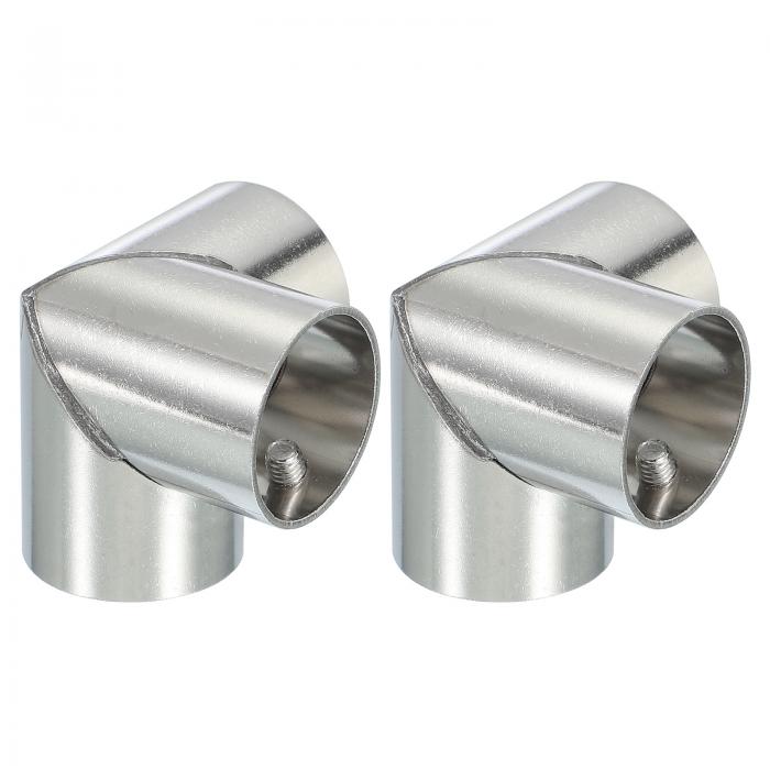 PATIKIL 1インチ 3ウェイパイプクランプコネクター、2個ステンレススチール90度エルボーチェーンリンクフェンスクランプ、コートラッ ク、ストアシェルフブ...