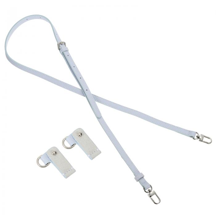 PATIKIL レザーショルダーストラップ、アジャスタブルパースストラップ交換キット クロスボディハンドバッグ シルバークラ スプ付き ミニトートバッグ用 ライトパープル