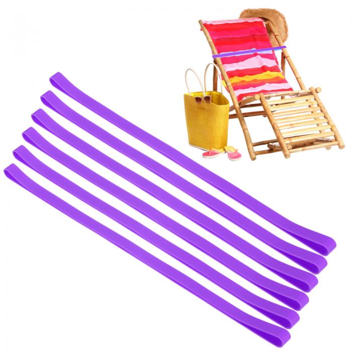 M METERXITY ビーチチェア用の6個入りタオルバンド、再利用可能なビーチタオルクリップ、弾性風防スト..