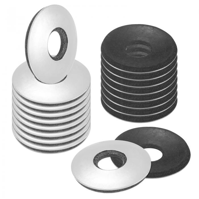 M METERXITY 30パックEPDMボンデッドシーリングラバーワッシャー 304ステンレススチール3/8" x 1"ODネ..