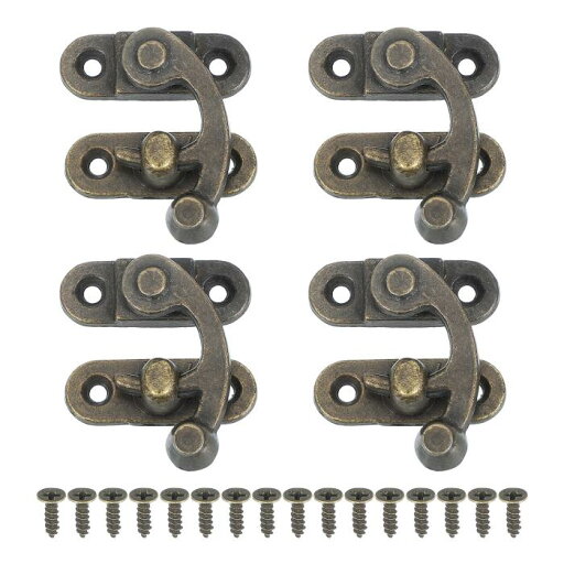 PATIKIL 木製ボックスハスプラッチ32x28mm 4個ビンテージロッククラスプス イングアームラッチフックハスプ 装飾用ジ ュエリー木製ボックスケースツールボックス用ネジ付き ブロンズ PATIKIL 木製ボックスハスプラッチ32x28mm 4個ビンテージロッククラスプス イングアームラッチフックハスプ 装飾用ジ ュエリー木製ボックスケースツールボックス用ネジ付き ブロンズ