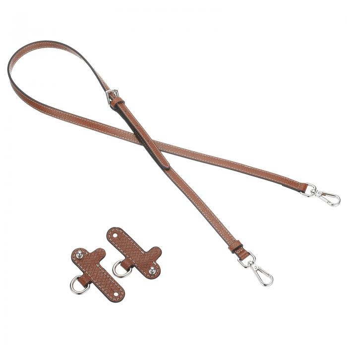 PATIKIL レザーショルダーストラップ、クラ スプ付きクロスボディハンドバッグミニトートバッグ用交換キット、ブ ラウン