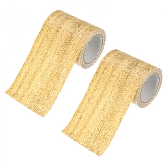 M METERXITY 2巻 木目修理テープ 2.24" x 15フィート 質感リアルな自己粘着木製床テープ 接点ペーパー ..