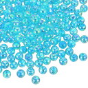 PATIKIL 8 mm アクリルラウンドビーズ 200個 ABカラー 丸クリア クラフト 穴付き イヤリング ブレスレット ネックレス キーチェーン用 ライト...