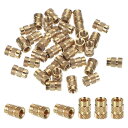 PATIKIL インサートナット M6x12.7 mm 埋め込みナット ネジ変換アダプター 家具 木工 DIY ジョイント 接合 補修用 真鍮製 70個