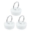 uxcell 3個 ラバーシンクプラグ バスタブドレインストッパー 1-1/8