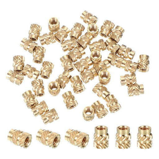 PATIKIL インサートナット M4x8.1 mm 埋め込みナット ネジ変換アダプター 家具 木工 DIY ジョイント 接合 補修用 真鍮製 20個 PATIKIL インサートナット M4x8.1 mm 埋め込みナット ネジ変換アダプター 家具 木工 DIY ジョイント 接合 補修用 真鍮製 20個