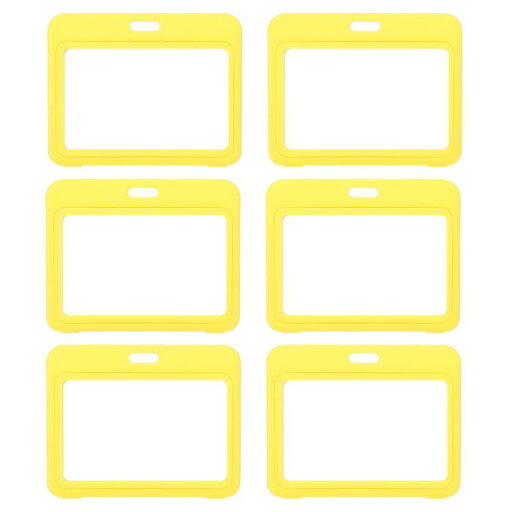 PATIKIL 6パック クリアバッジホルダー、プラスチックIDバッジホルダー ダブルサイドウィンドウ 横型IDプロテクター クリップ クレジットカード 近接キーカード用、イエロー PATIKIL 6パック クリアバッジホルダー、プラスチックIDバッジホルダー ダブルサイドウィンドウ 横型IDプロテクター クリップ クレジットカード 近接キーカード用、イエロー