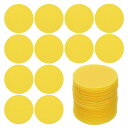 PATIKIL 教室用40個 カーペットスポット 直径5cm 小さな円形フロアドットマーカー 教師用 小学およびようちえん用品 イエロー