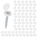 M METERXITY 200パック プラスチック製ヒンジ付きねじカバーキャップ 3 mm シャッタースクリューとキャップ 折りたたみスナップワッシャーカバー ワッシャーフリップ保護カバーM3 M4 M5スクリューヘッド【ホワイト】